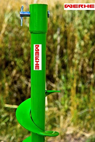 WERHE® Profi Bohrer VollStahl, Erdbohrer für bohrmaschine 150 mm Doppel-Welle extrem robust mit Stihl Adapter - Pfahlbohrer Brunnenbohrer präzise Bohrspitze. - Image 7
